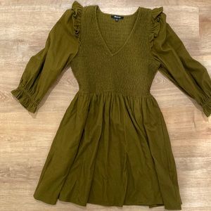 Madewell olive green dress